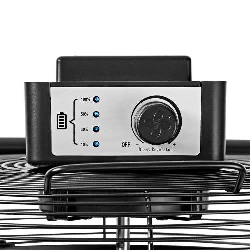 Nedis FNFL20CBK30 Oplaadbare Vloerventilator | 30 cm Diameter | Tot 10 Uur | USB-Uitgang | Zwart