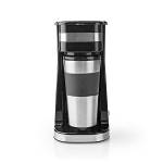 Nedis KACM300FBK 1-Kops Koffiezetapparaat | Dubbelwandige Reisbeker | 0,42 L | Zwart