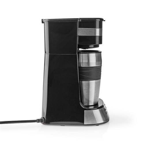 Nedis KACM310FBK 1-Kops Koffiezetapparaat | Dubbelwandige Reisbeker | 0,42 L | Timer